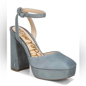 SAM EDELMAN Olwyn Platform Sandal 10 Grey Iris Brand new With Originally Box